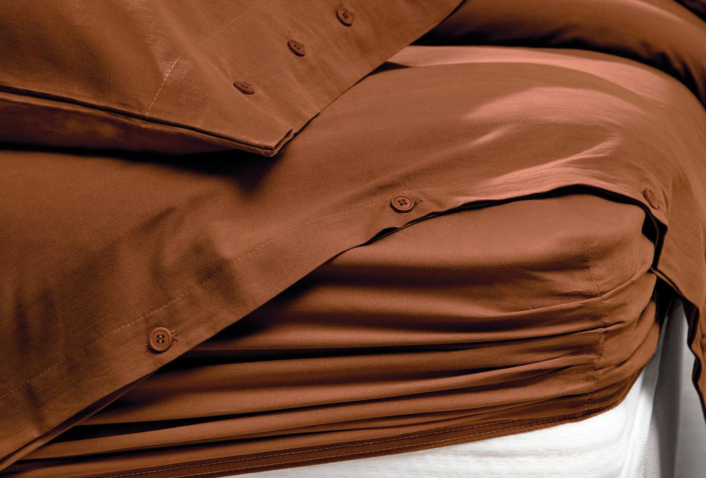 Plain Terracotta Dekbedovertrekset Eenpersoons - foto 4