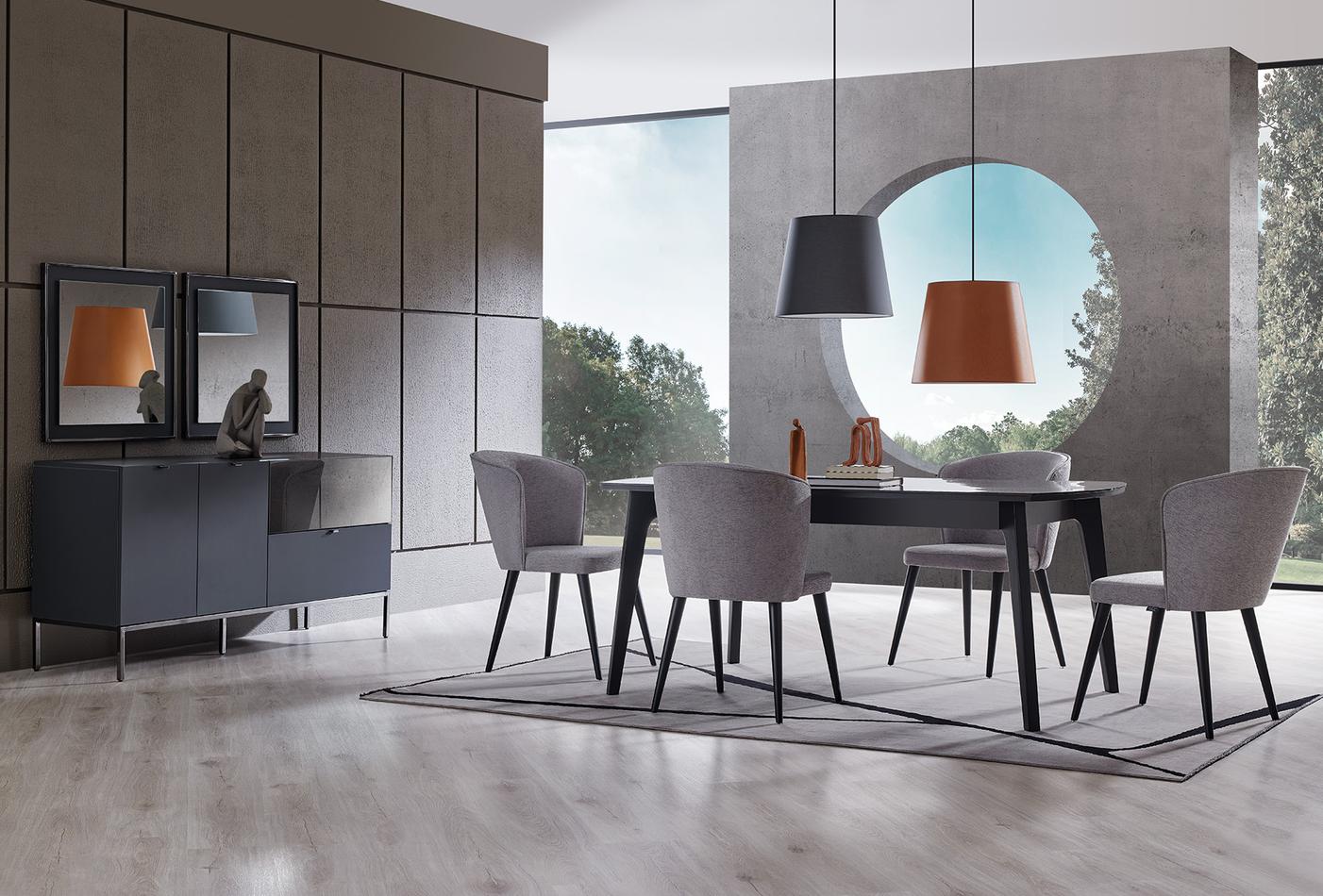 Legato Dressoir Eettafel Vast Eetkamerstoel 4 Stuks