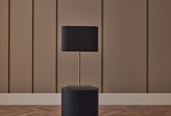Linen Tafellamp Zwart