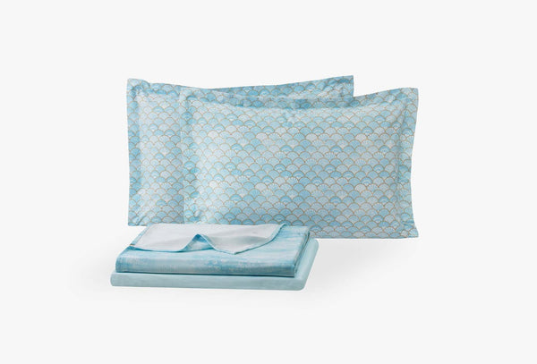 Aquamarine Turquoise Pique-set Tweepersoons