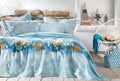 Aquamarine Turquoise Pique-set Tweepersoons