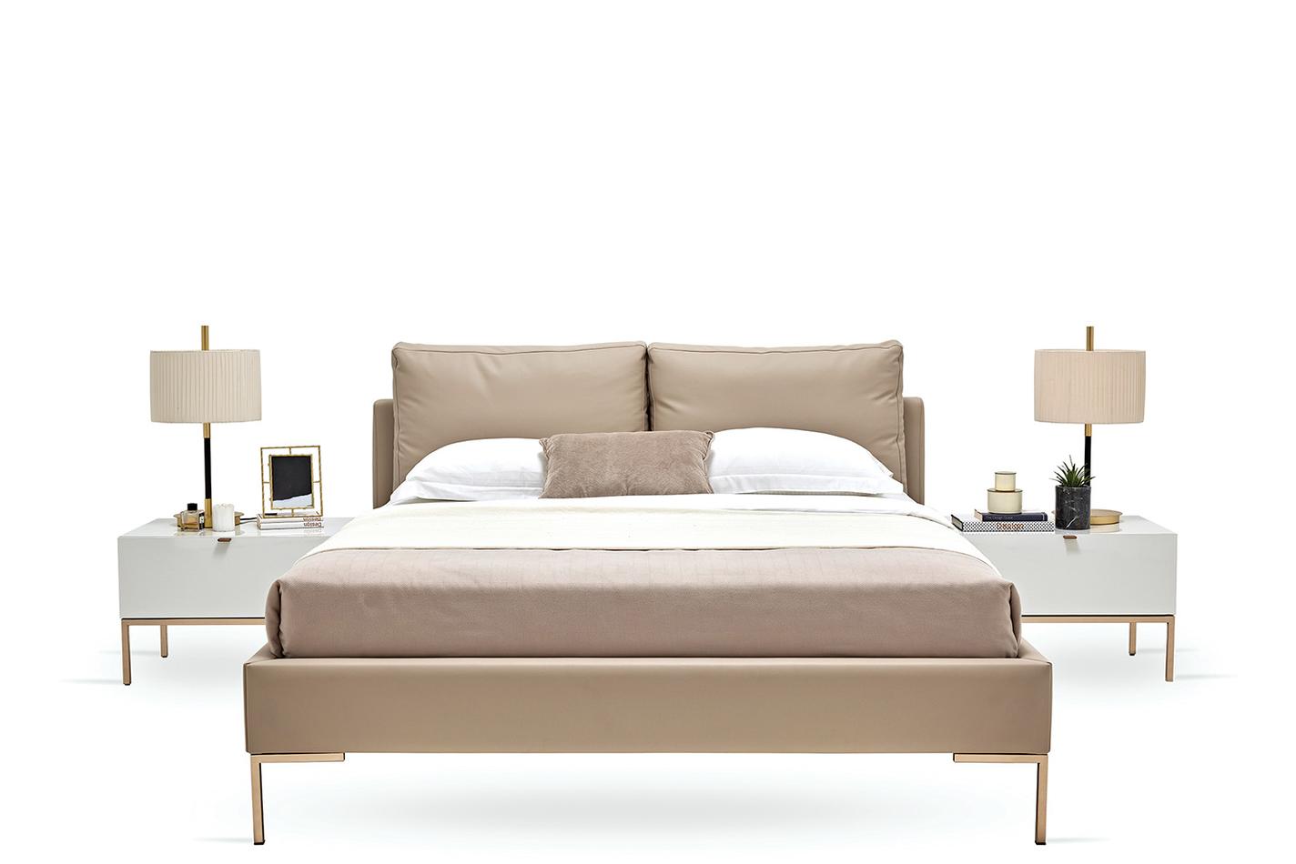 Legato Bed Met Hoofdbord Creme leatherlook - foto 6