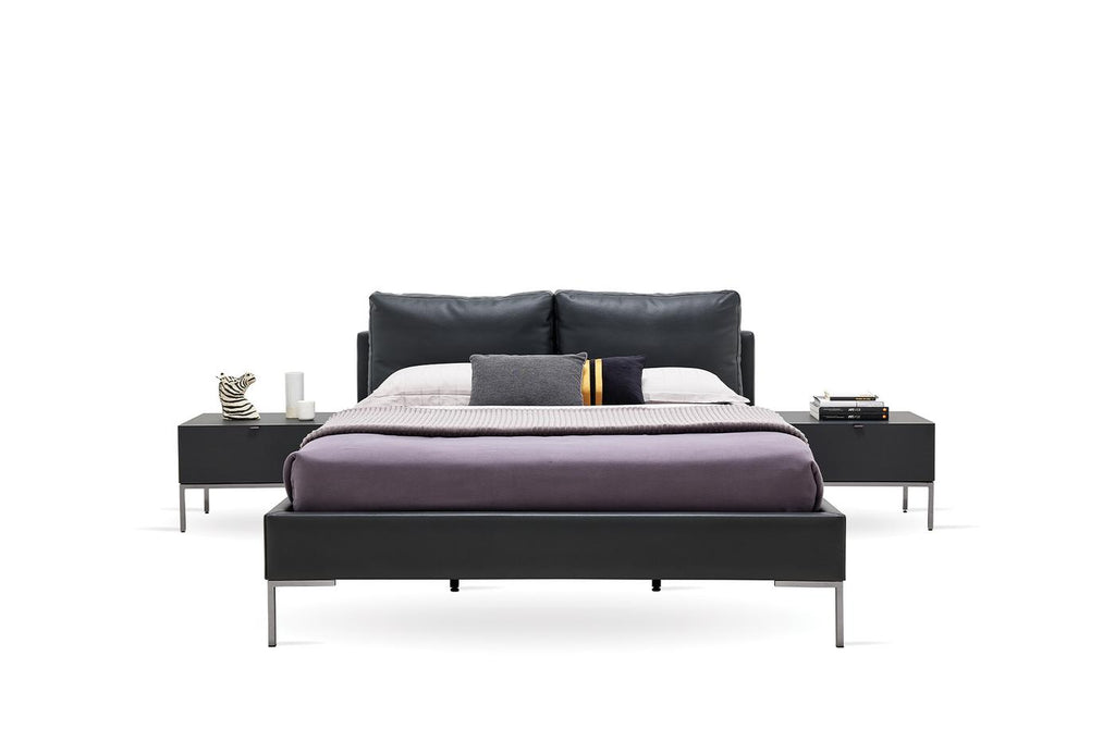 Legato Bed met hoofdbord 160x200 cm Grijs leatherlook - foto 6