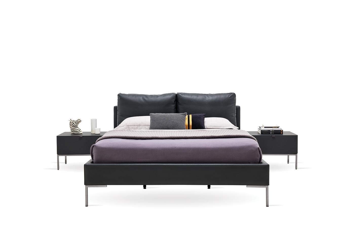 Legato Bed met hoofdbord 160x200 cm Grijs leatherlook - foto 6