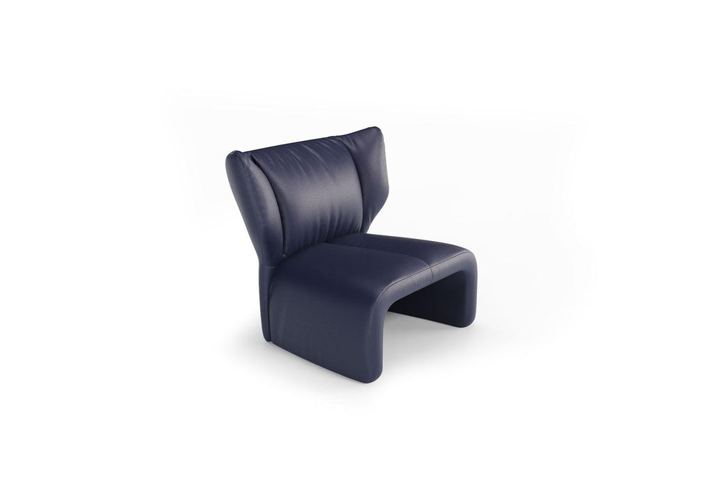 Puddle Fauteuil Echt leer Marine - foto 4