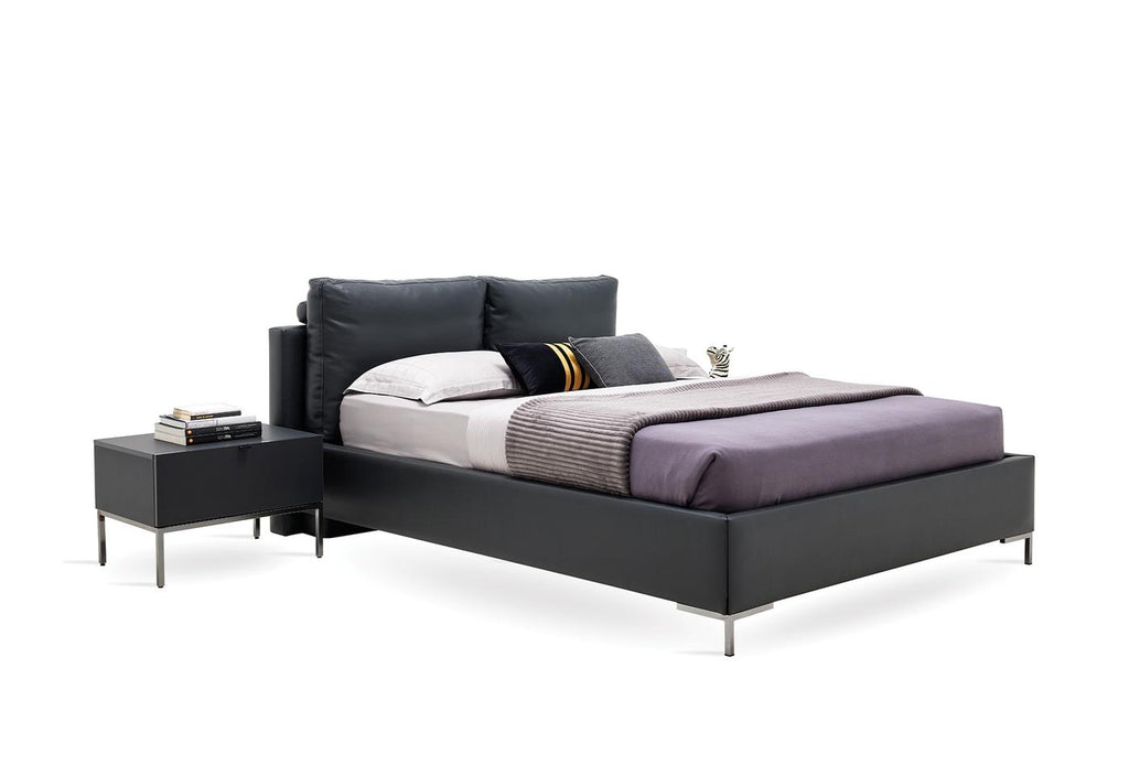 Legato Boxspring met hoofdbord 160x200 cm Grijs Kunstleer Stof - foto 6