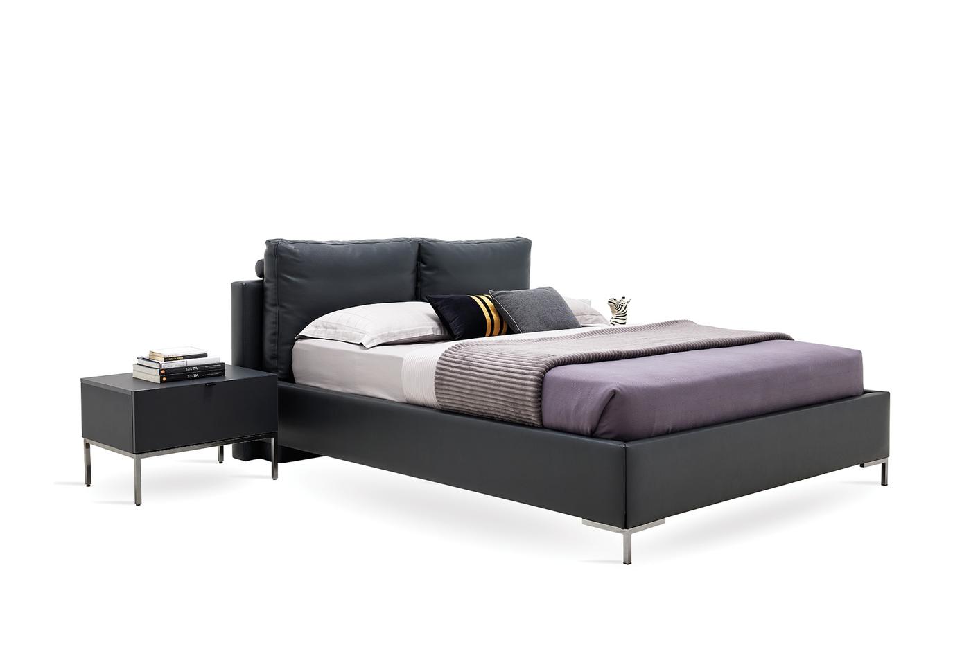 Legato Boxspring met hoofdbord 160x200 cm Grijs Kunstleer Stof - foto 6