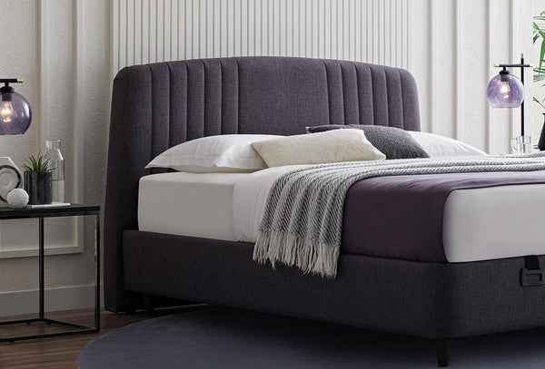 Canto Silver Boxspring met hoofdbord 90X190 Cm Antraciet