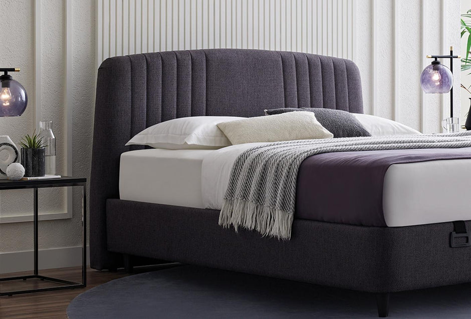 Canto Silver Boxspring met hoofdbord 90X190 Cm Antraciet
