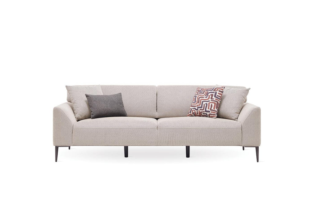 Berta 3-Zitsbank met slaapfunctie + Fauteuil Linnen geweven Beige - foto 3