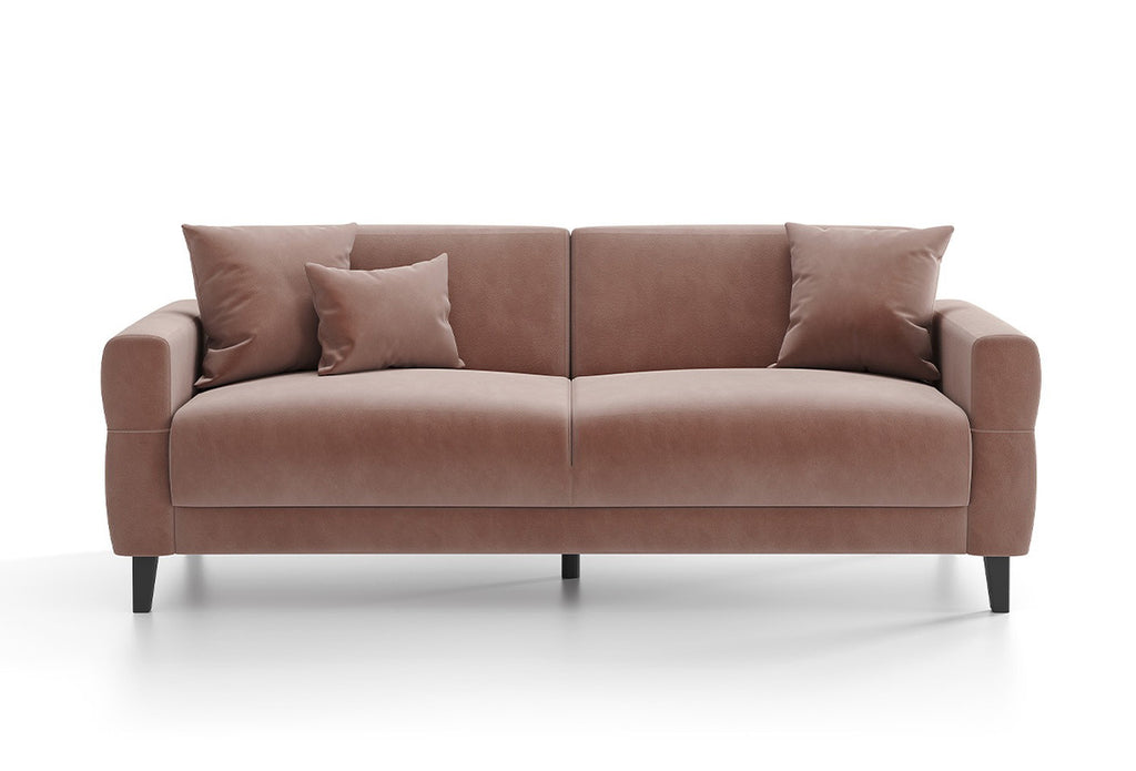 Astera Plus 3-Zitsbank met slaapfunctie Huisdiervriendelijk Fluweel Roze - foto 6