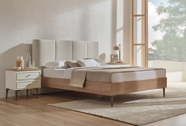 Marsana Bed Incl. Hoofdbord 160X200 Cm 71001 Beige Geweven stof