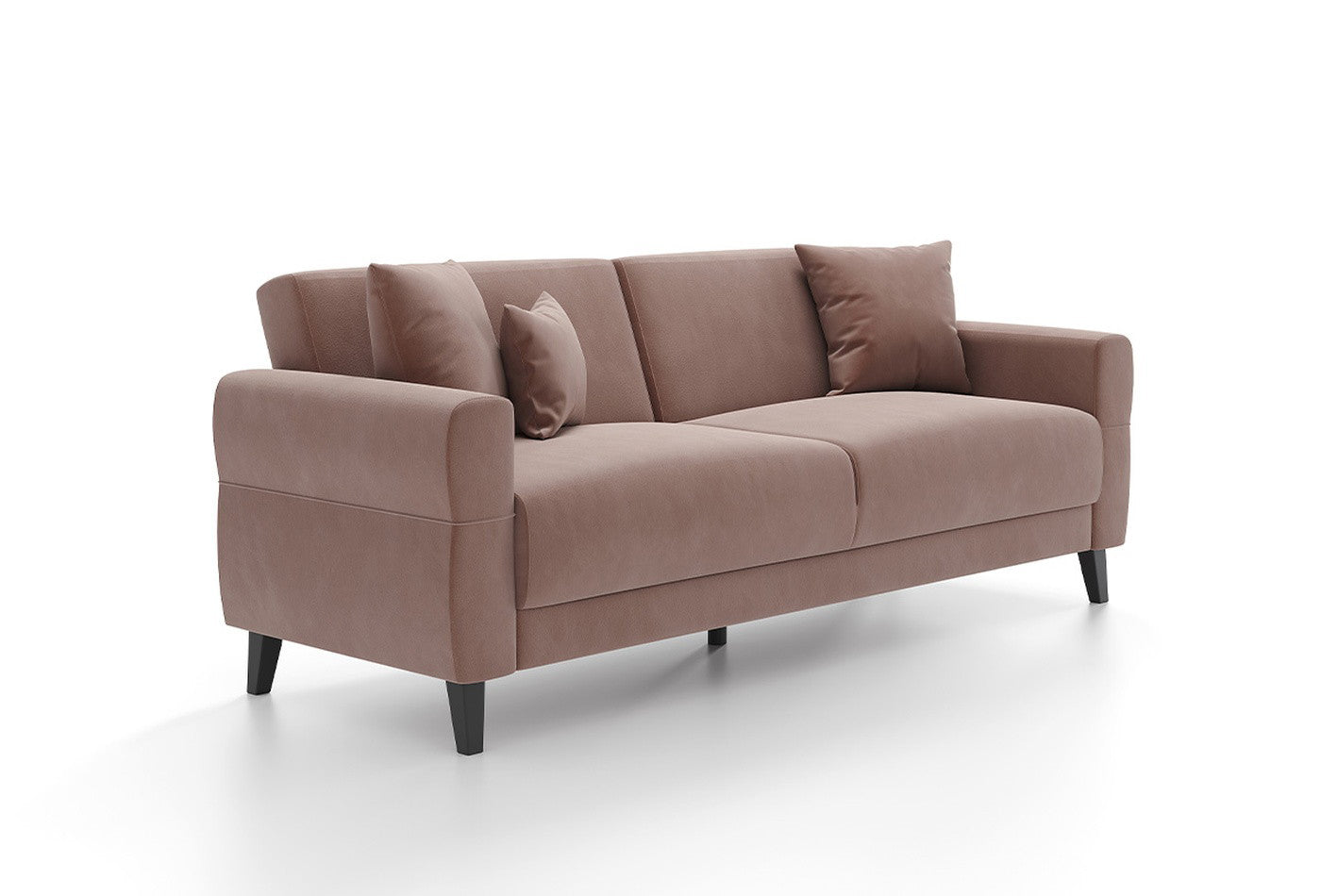 Astera Plus 3-Zitsbank met slaapfunctie Huisdiervriendelijk Fluweel Roze - foto 2