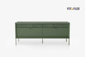Fit Flex 4 met lades op poten Module Groen 160x67