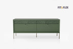 Fit Flex 4 met lades op poten Module Groen 160x67