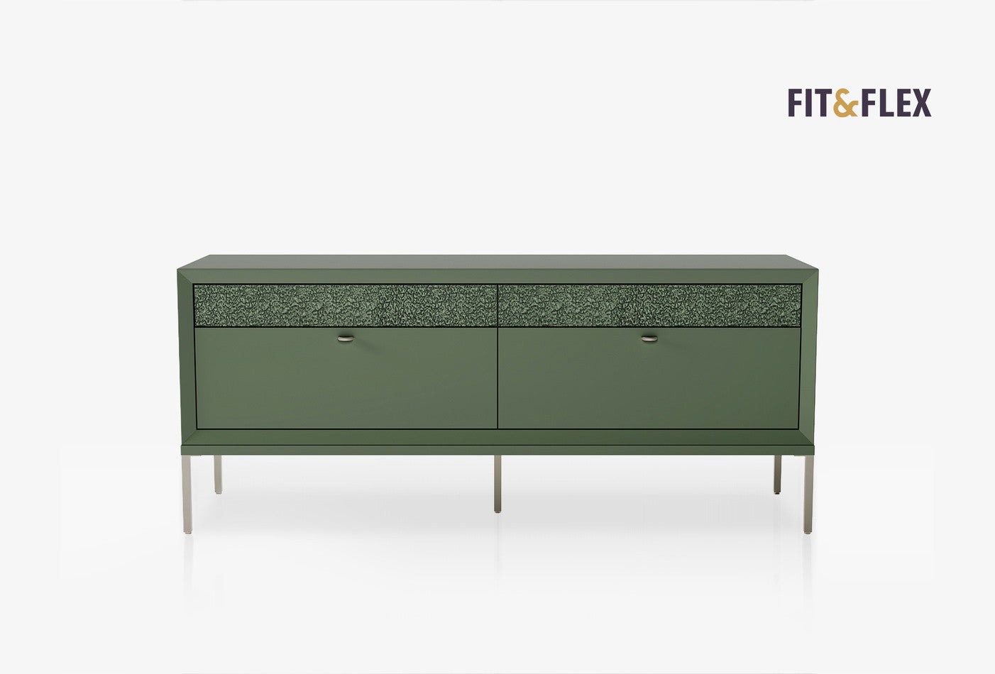 Fit Flex 4 met lades op poten Module Groen 160x67