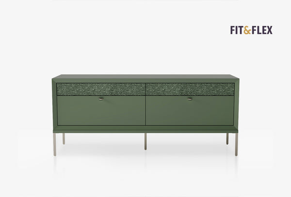 Fit Flex 4 met lades op poten Module Groen 160X67