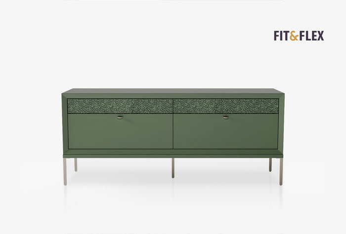 Fit Flex 4 met lades op poten Module Groen 160X67