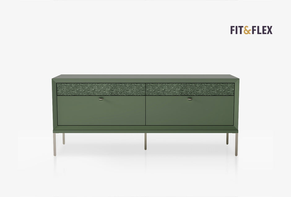 Fit Flex 4 met lades op poten Module Groen 160X67