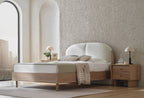 Perge Bed Incl. Hoofdbord 160x200 cm Ivoor Geweven stof - foto 3