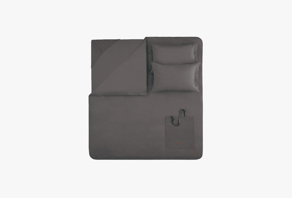 Plain Antraciet Dekbedovertrekset Tweepersoons Xl