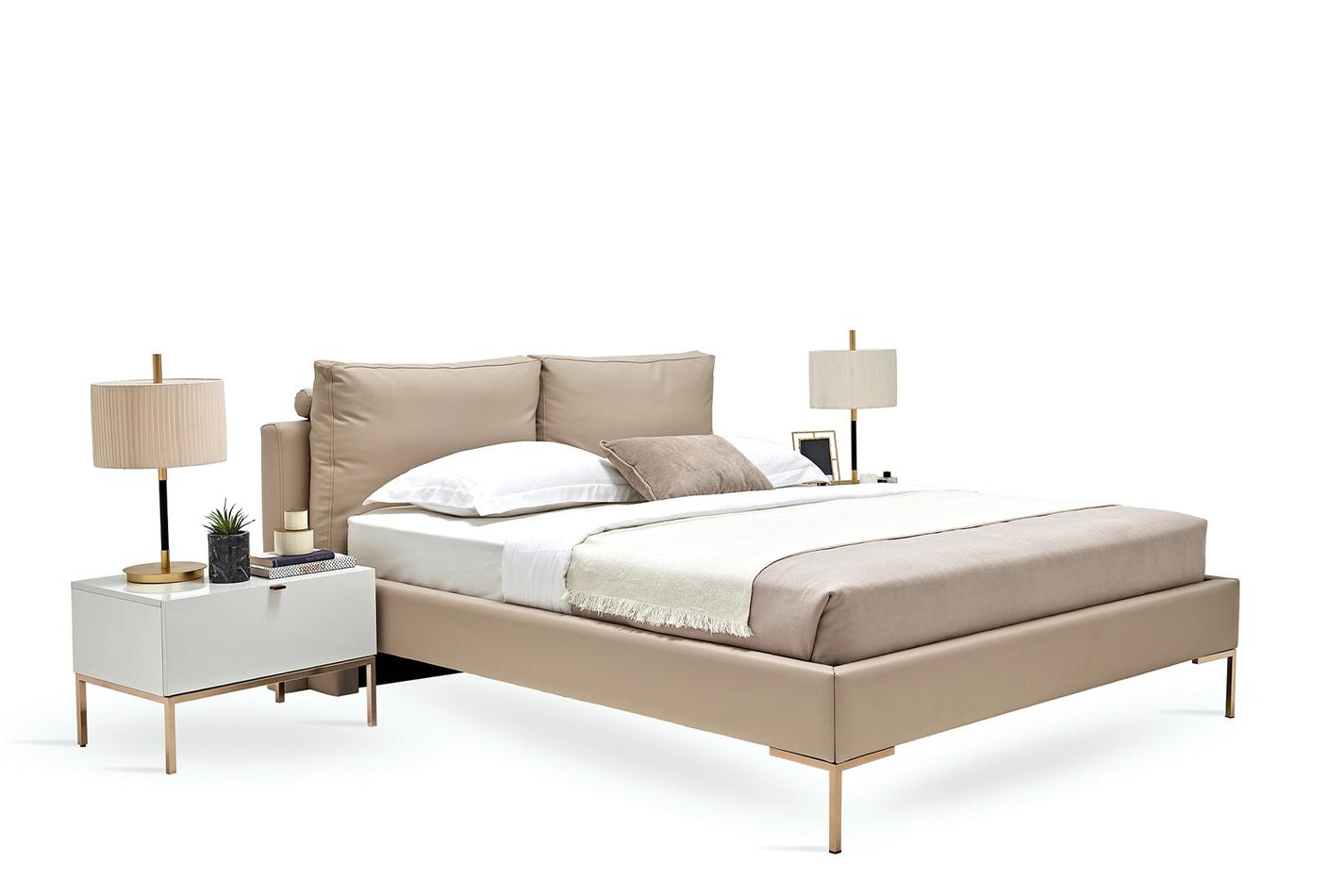 Legato Bed Met Hoofdbord Creme leatherlook - foto 4