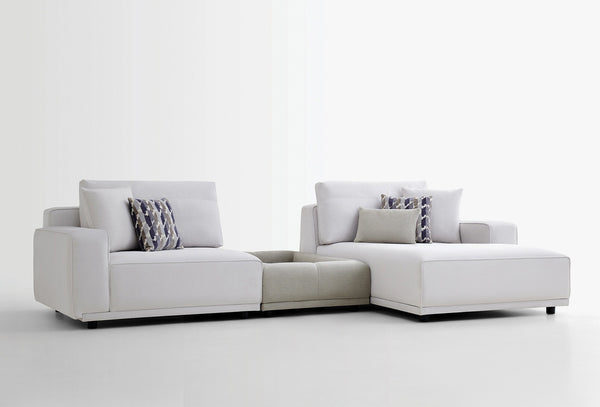 Mesta Modulair Hoekbank Combinatie Rechts 14008 Creme