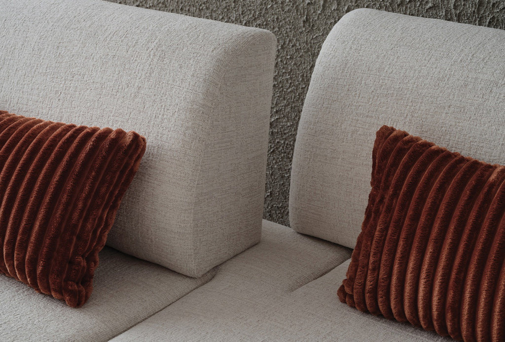 Hera 3-Zitsbank met Slaapfunctie + Fauteuil Geweven stof Wit - foto 6