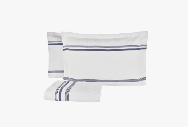 Larin Marineblauw Pique Bed Sprei Seti Tweepersoons