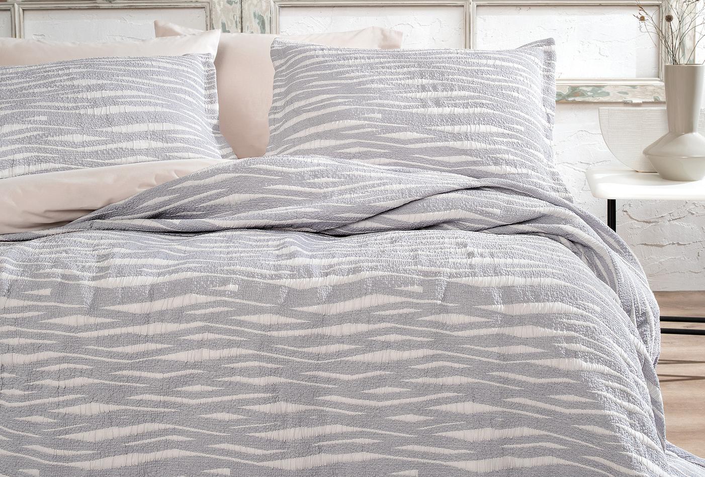 Joelle Grijs Bed Sprei Seti Tweepersoons - foto 4