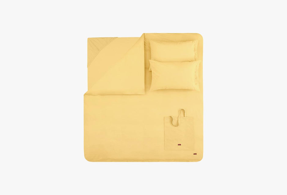 Plain Geel Dekbedovertrekset Eenpersoons
