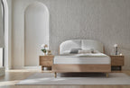 Perge Bed Incl. Hoofdbord 160x200 cm + Kledingkast 5-deurs + Nachtkastje 2 Stuks - foto 4