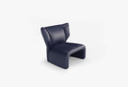 Puddle Fauteuil Echt leer Marine - foto 2