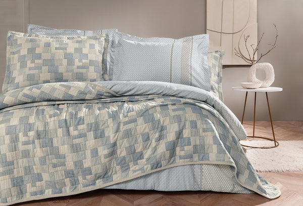 Tanna Indigo met bedsprei Dekbedovertrekset Tweepersoons