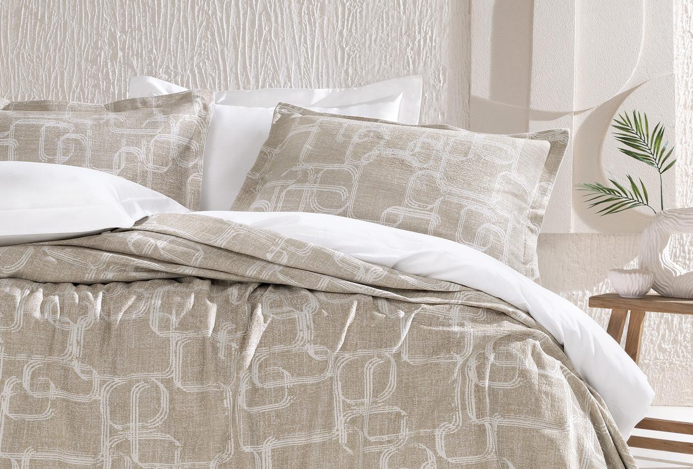 Adena Beige Bed Sprei Eenpersoons - foto 3