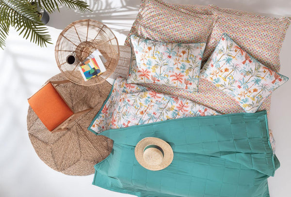 Marsel Zumrut Groen Bed Sprei Seti Eenpersoons