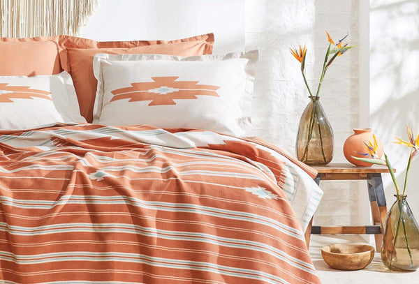 Nomi Terracotta Pique Tk Eenpersoons