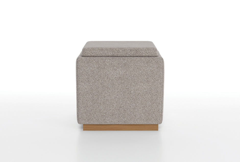 Marsana met opbergruimte Tafelpoef Beige Geweven stof