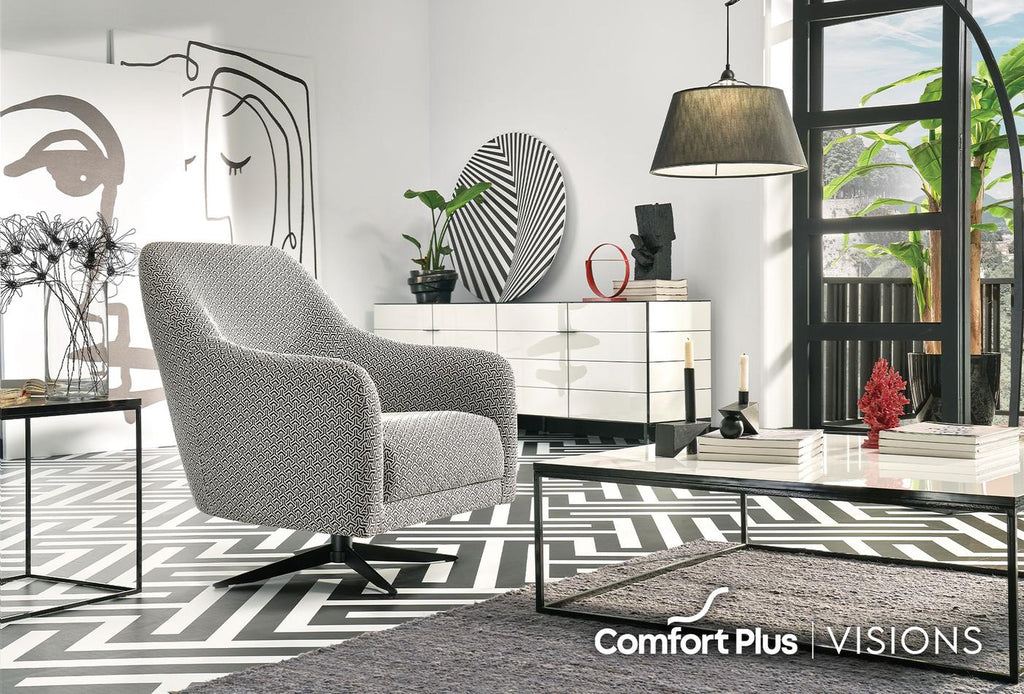 Maison Fauteuil Draaibaar op poten Linnen geweven Zwart - foto 3