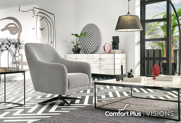 Maison Fauteuil Draaibaar op poten Linnen geweven 20501 Zwart