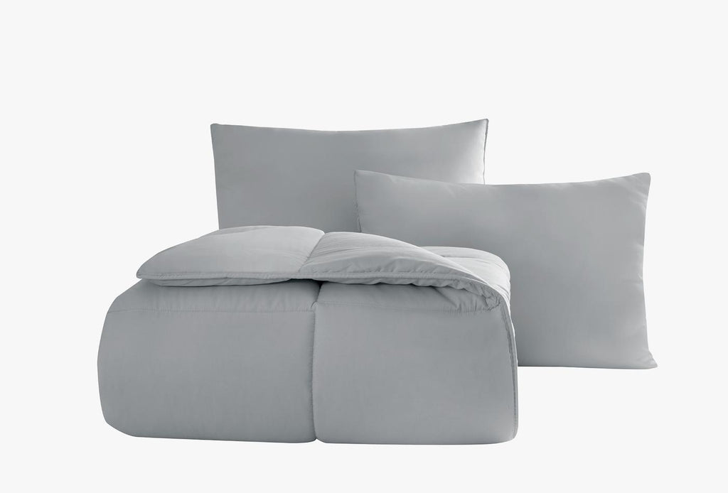 Macaron Grijs Dekbed Kussen Set Eenpersoons - foto 2