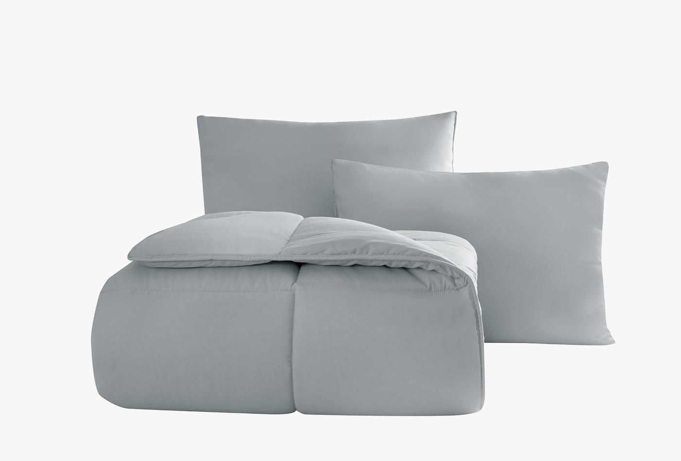 Macaron Grijs Dekbed Kussen Set Eenpersoons - foto 2