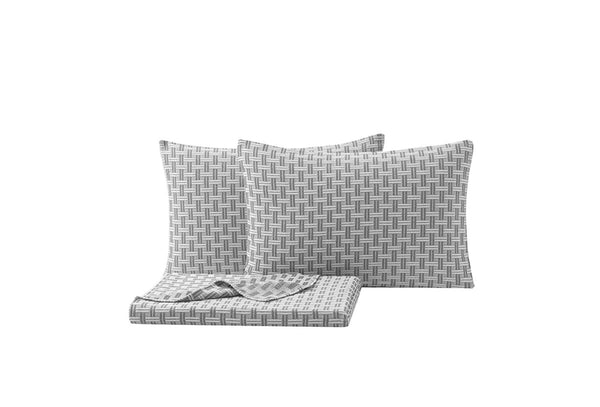 Clara Grijs Bed Sprei Seti Eenpersoons