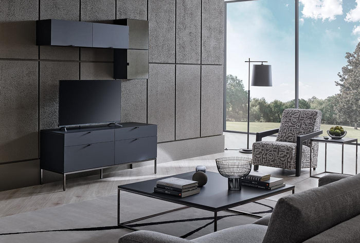 Legato Hangkast met 4 lades Kleur Zwart