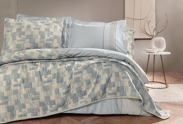 Tanna Indigo met bedsprei Dekbedovertrekset Tweepersoons
