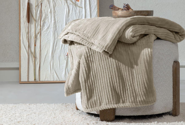 Adel Beige Tv-plaid 140X190 Cm