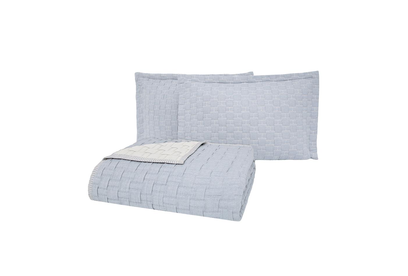 Velma Indigo Beige Bed Sprei Tweepersoons - foto 5