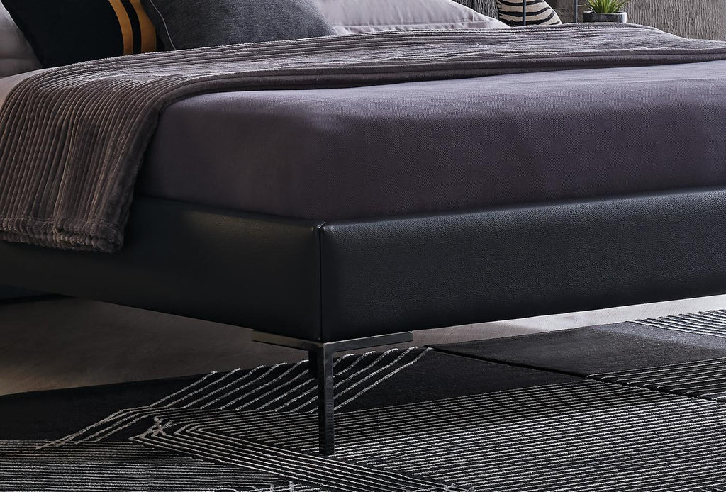 Legato Bed met hoofdbord 160x200 cm Grijs leatherlook - foto 5