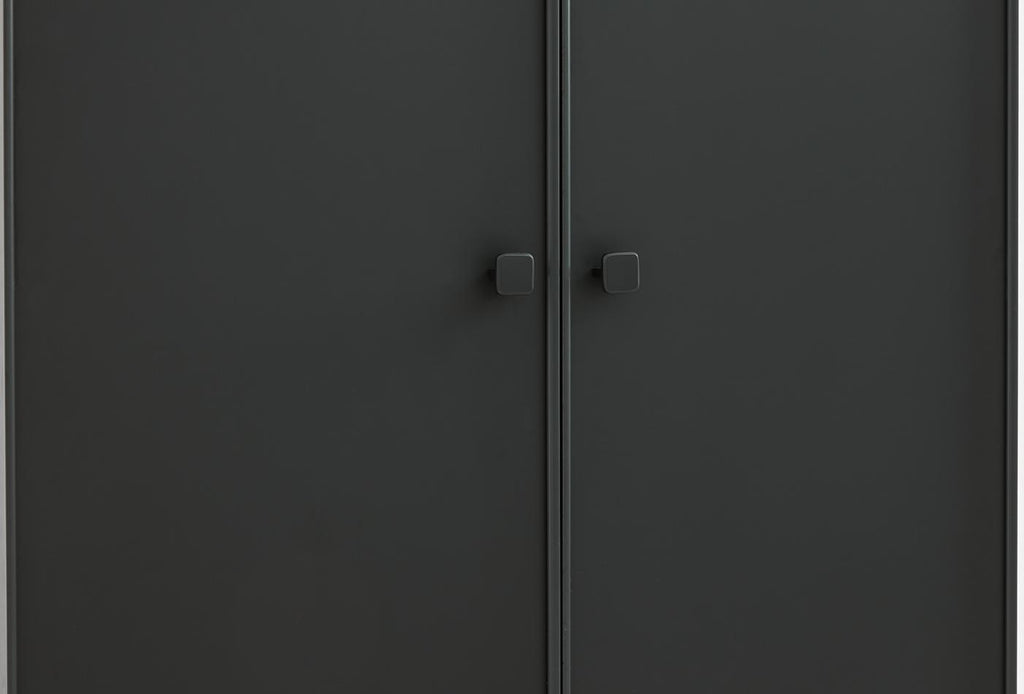 Parma Kledingkast 2-deurs Donker Notenhout Zwart 90x221 cm - foto 5