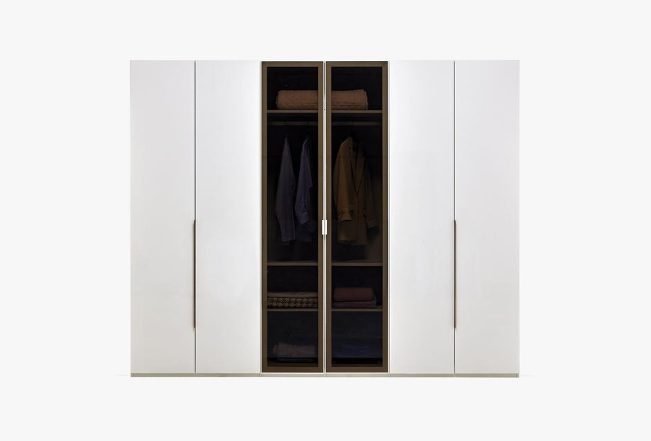 Legato Kledingkast 6-deurs Wit 271X222 Cm